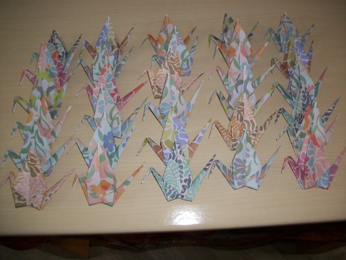 Handmade origami cranes - 30,