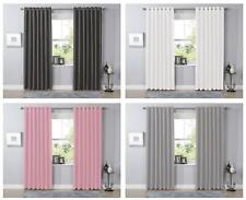 Blackout Eyelet Curtains Black Out Thermal Ring Top Ready Made Curtain Pair