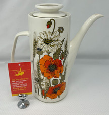 J&G Meakin Poppy Coffee Pot Made In England  AC3