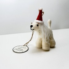 Afghan Hound Felt Dog in Santa