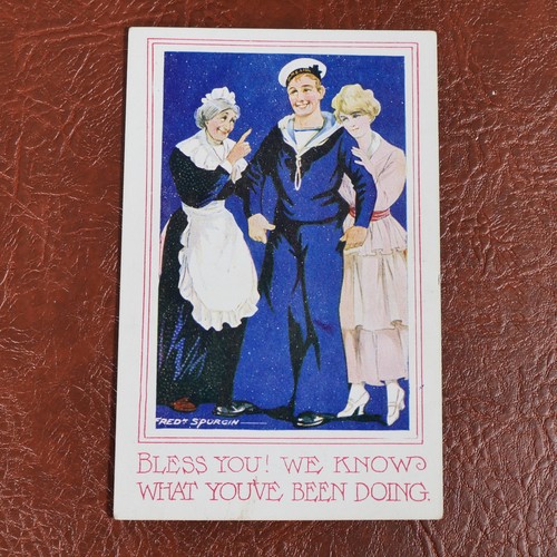 Postcard comic fred spurgin - postcard,, comic,