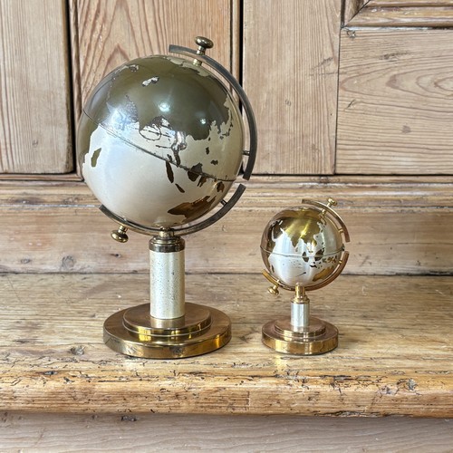 Vintage brass globe cigarette - vintage,