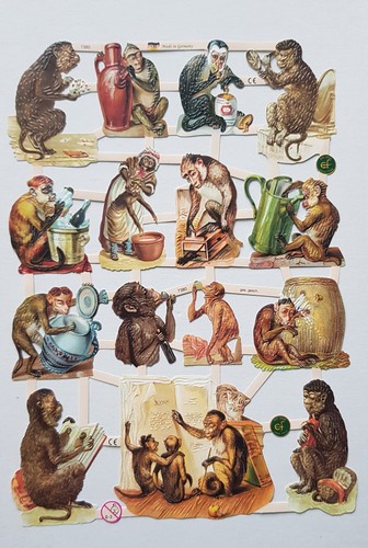 Monkey paper scraps - monkey,