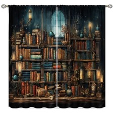Library Bookshelf Curtains