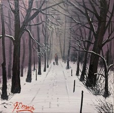 Marvellous James Downie Oil Painting 'The Woods' Beautiful Oil On Canvas