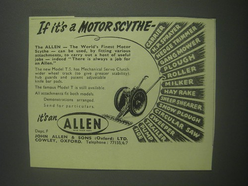 1953 allen model motor - allen,