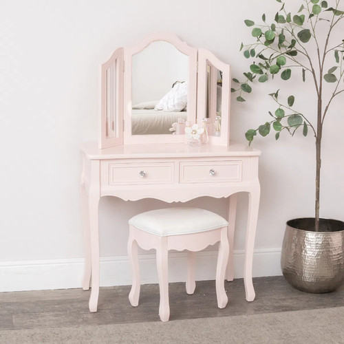 Pink dressing table mirror - dressing,