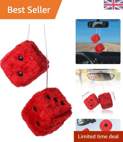 High quality red fuzzy dice - red,