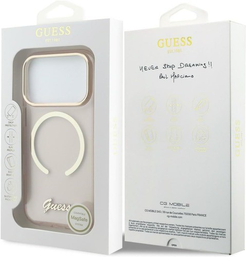 Guess iml script metal logo - script,