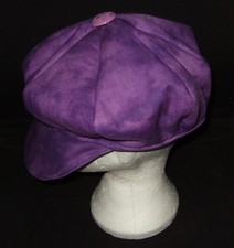 HAND MADE PURPLE BAKER BOY CAP UNLINED  XXL 63CMS - NEVER WORN