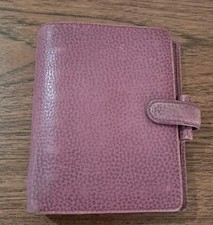 Filofax Finsbury Pocket Raspberry.  Real Leather with some Inserts. Used.