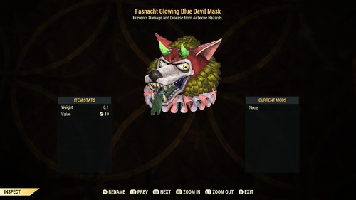 Glowing blue devil mask xbox - mask,