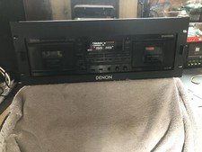 denon stereo Double Cassette Tape deck  DRW-580 Rack  Mounted Working 1 Issue