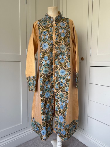 Long kashmiri embroidered silk - embroidered,