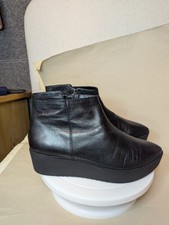 Vagabond Black Leather Wedge