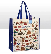 Scottish Reuseable Shopper Tote Bags Royal Stewart Tartan Highlands Loch Ness