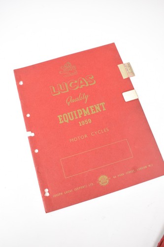 1959 motorcycle parts catalog - parts,