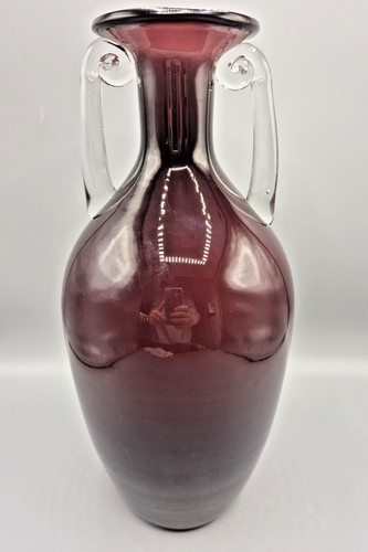 Purple hand blown glass - blown,