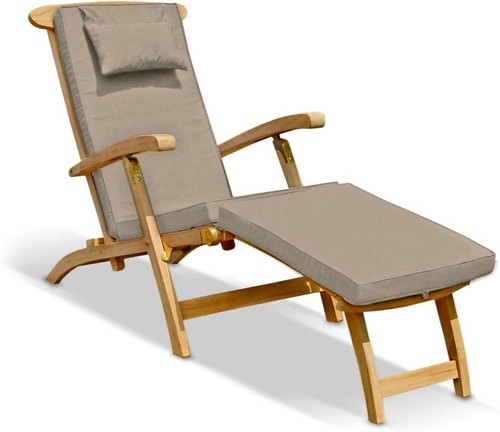 Jati teak steamer chair - jati, with