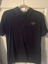 Paul Shark Crew Polo Navy Short Sleeve Size Medium Cotton