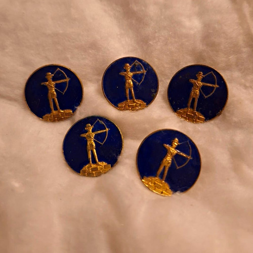 Set vintage blue enamel - blue,