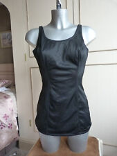 Vintage Black Nylon Jantzen Skirtini Style Swimsuit US Size 18