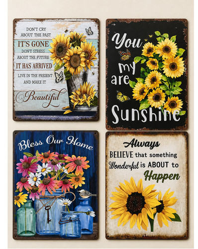 Sunflower metal wall picture - metal,