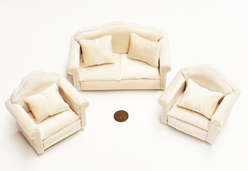Dolls house miniature sofa and - miniature,