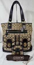😎😎😎VTG COACH 3PC GIGI 65th  ANNIV TURNLOCK LG TOTE WALLET & DUST BAG 11144