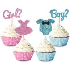 12 Pcs Baby Shower Cupcake Toppers Baby Grow Toppers Pink Blue Baby Cake Decor