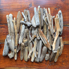 50 X Naturally sea water worn pieces of driftwood for arts and crafts