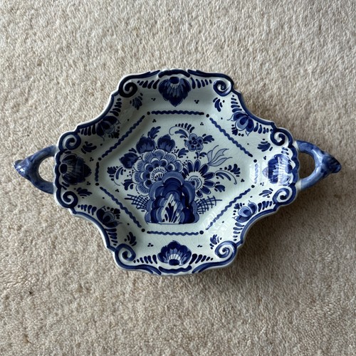 Vintage delft blue two handled - vintage,