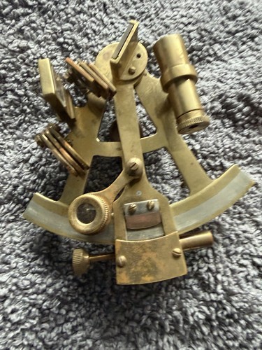 Brass sextant navigation - sextant,