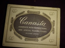 Vintage Canasta De La Rue Playing Card