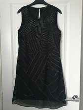 GEORGE BLACK LBD SHEER SPARKLY