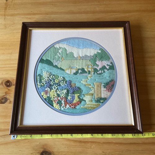 Vtg wool tapestry - tapestry, needlepoint