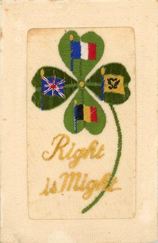 Embroidered ww1 patriotic silk - patriotic,