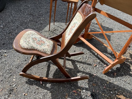 Antique vintage foldable wood - vintage,