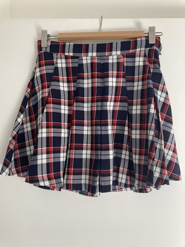 Divided plaid pleated mini - divided,