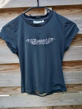 The Ragged Priest Fallen Tee Angel Wings Women's Black Size 6 Brand New RRP £32