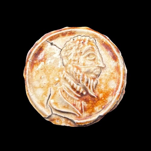 Medallion shard bellarmine jug