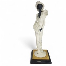 Giuseppe Armani Lady with Muff White Dressed 19 Inch Tall Preloved