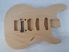 Unfinished Alder HSS guitar