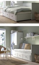 IKEA Hemnes Day-bed w 3 drawers/2 mattresses, white