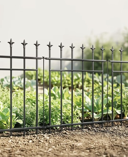 Metal garden fence - fence, 5-pack
