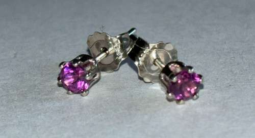 Petite purple garnet - petite, sterling