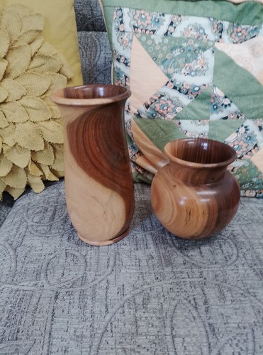 Pair wooden decorative - of,