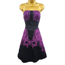 Karen Millen 12 UK Lace Print Tutu Fit Flare Corset Dress Prom Party