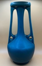 Antique Bretby Blue Glazed Vase #1565K, Christopher Dresser?