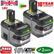 2x 8.0Ah Battery For RYOBI 18V